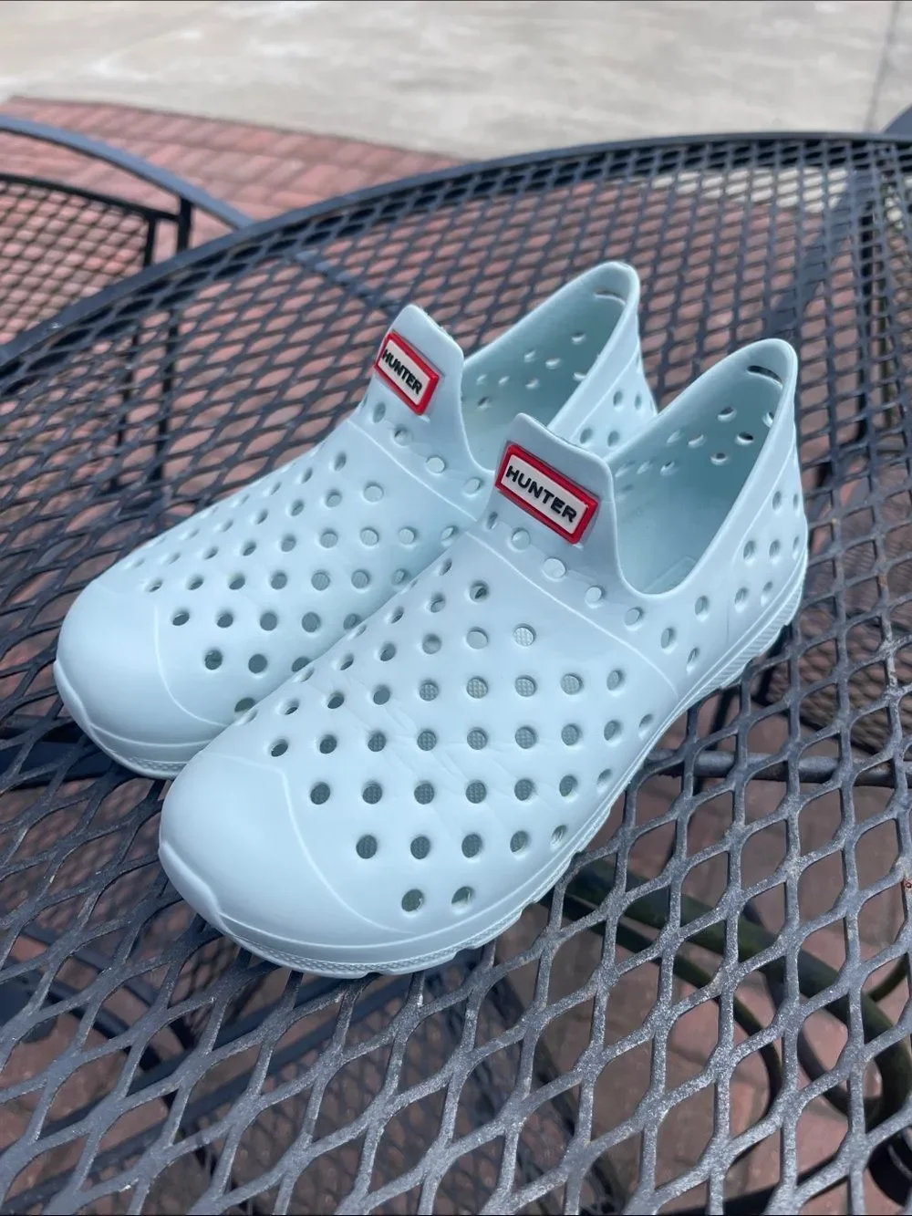Hunter Original Kid's Lightweight Outdoor Shoes In Blue Size 13 Missing Lining